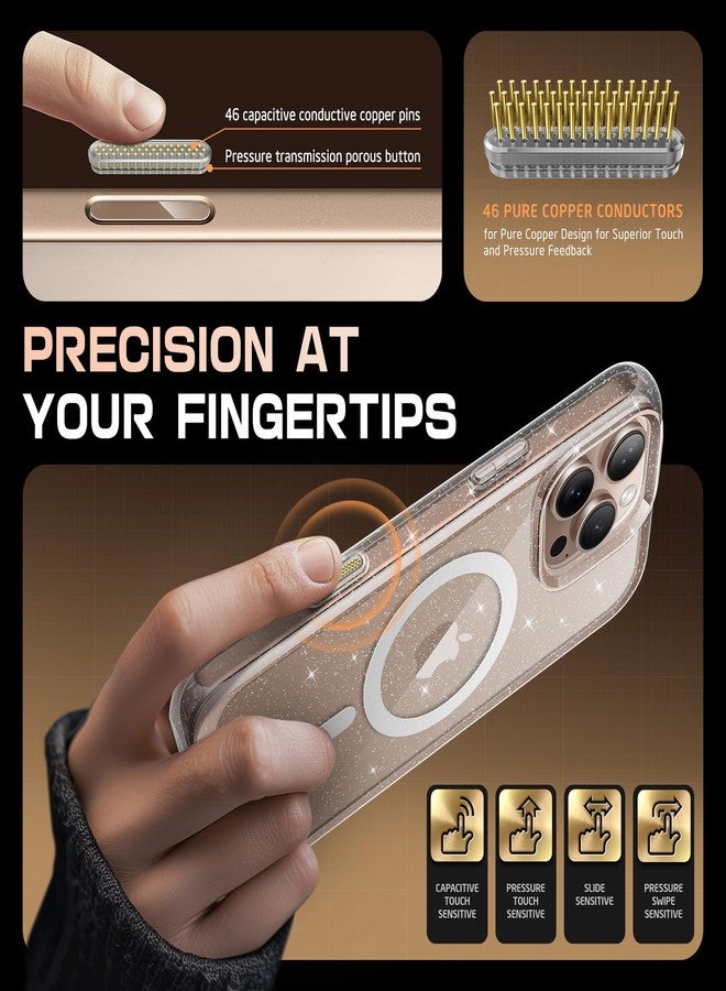 SUPCASE for iPhone 16 Pro Max Case with Camera Control Capture Button (Unicorn Beetle Mag), [Compatible with MagSafe] [Military-Grade Protection] Slim Clear Magnetic Phone Case (Glitter) - Image 3